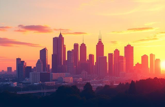 Melbourne city skyline, representing local focus